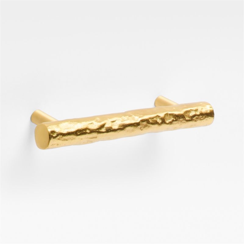 Forged 3" Brushed Brass Cabinet Pull - Image 2