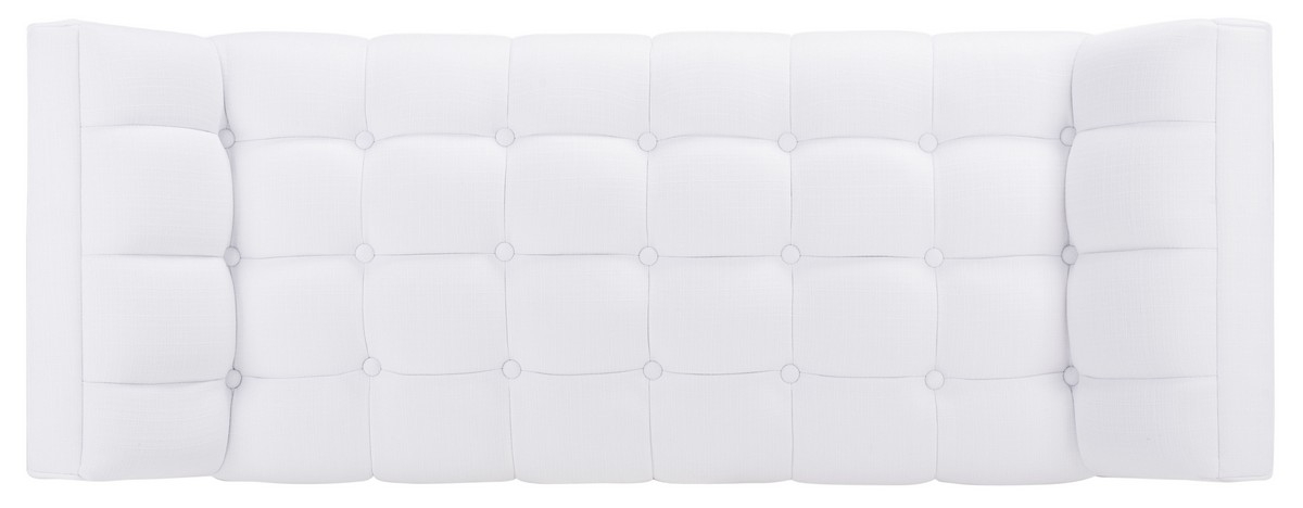 Damian Tufted Bench - White - Image 4