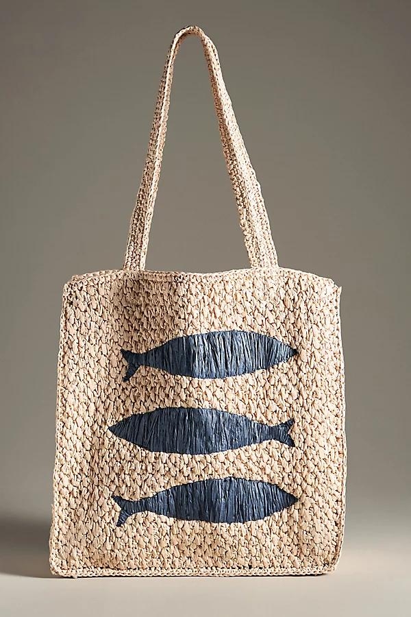 Farmers Market Raffia Tote - Image 0