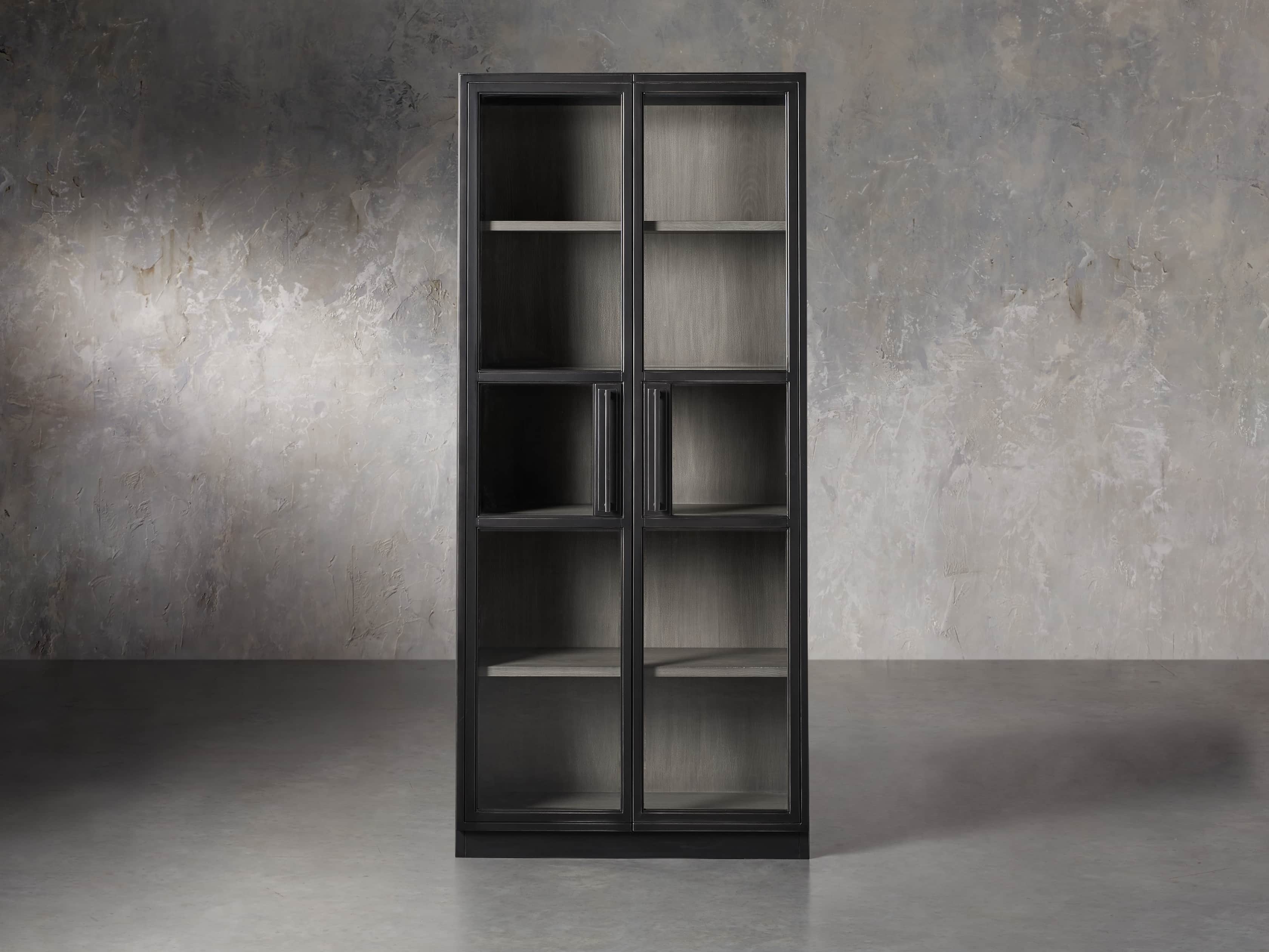 Factory Cabinet in Wood 36" Black - Image 0