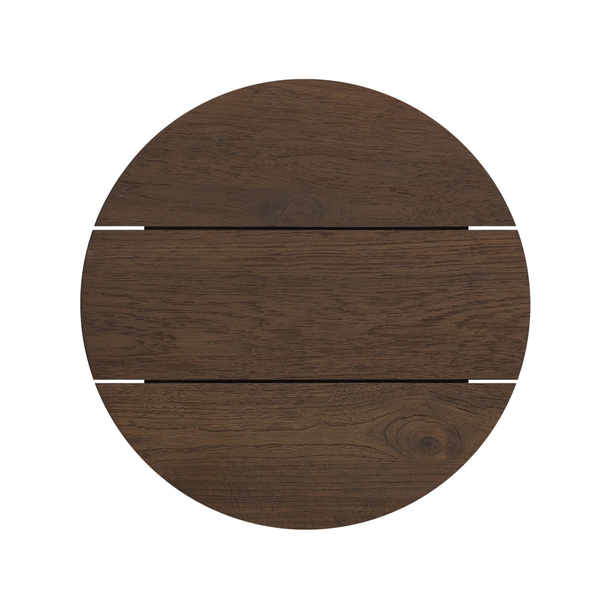 Roca Outdoor Round End Table - Stained Heritage Brown-FSC - Image 8