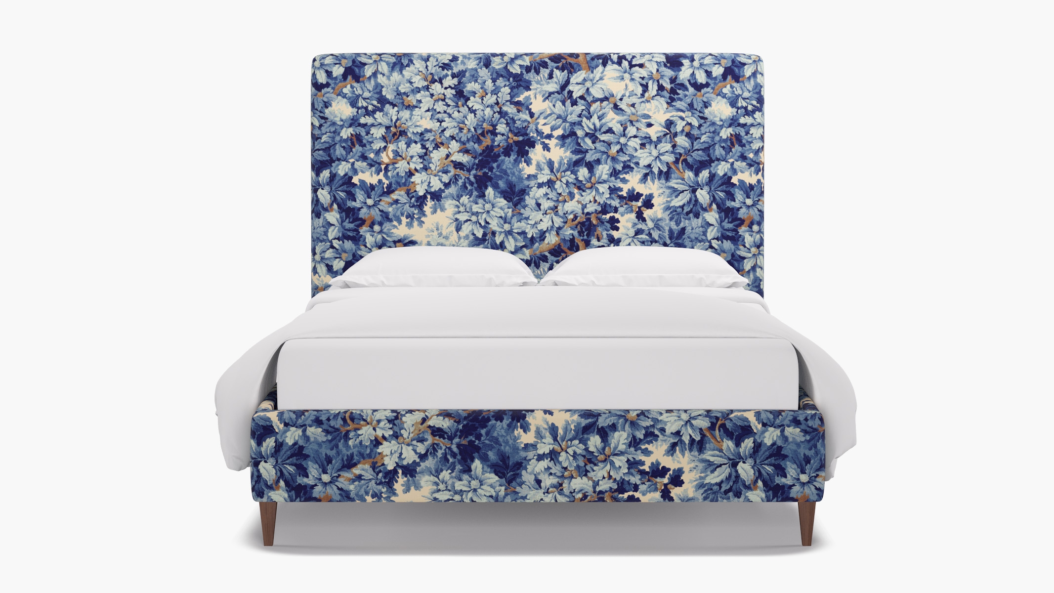 Classic Bed, Limoges Bois De Chene, Walnut Square Tapered Leg, Twin - Image 0