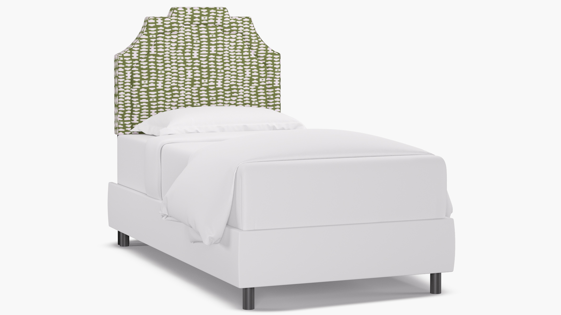 Art Deco Headboard, Olive Odalisque, Twin - Image 0