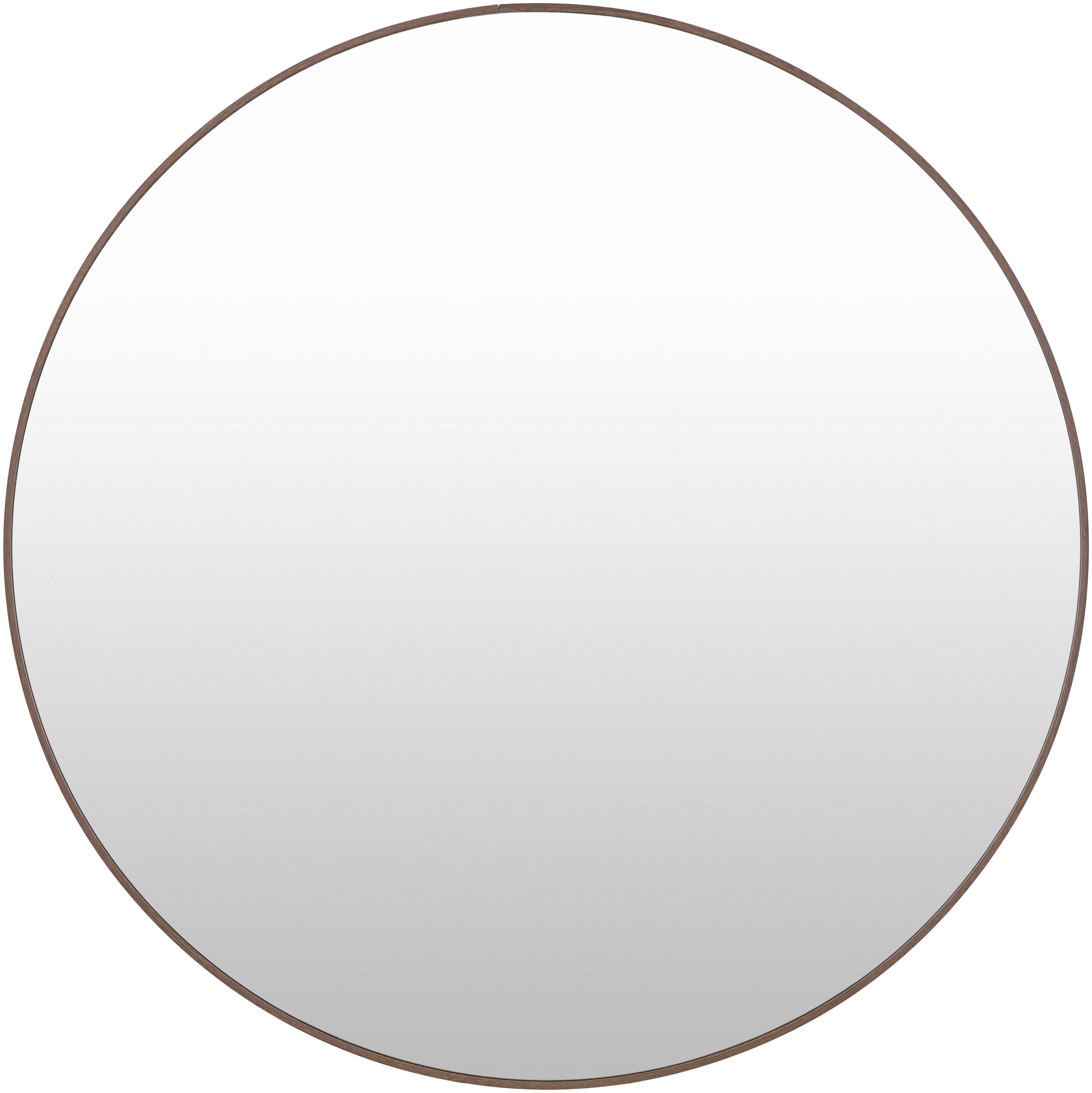 Aranya Dark Brown 27"H x 27"W x 1"D Accent Mirror - Image 0