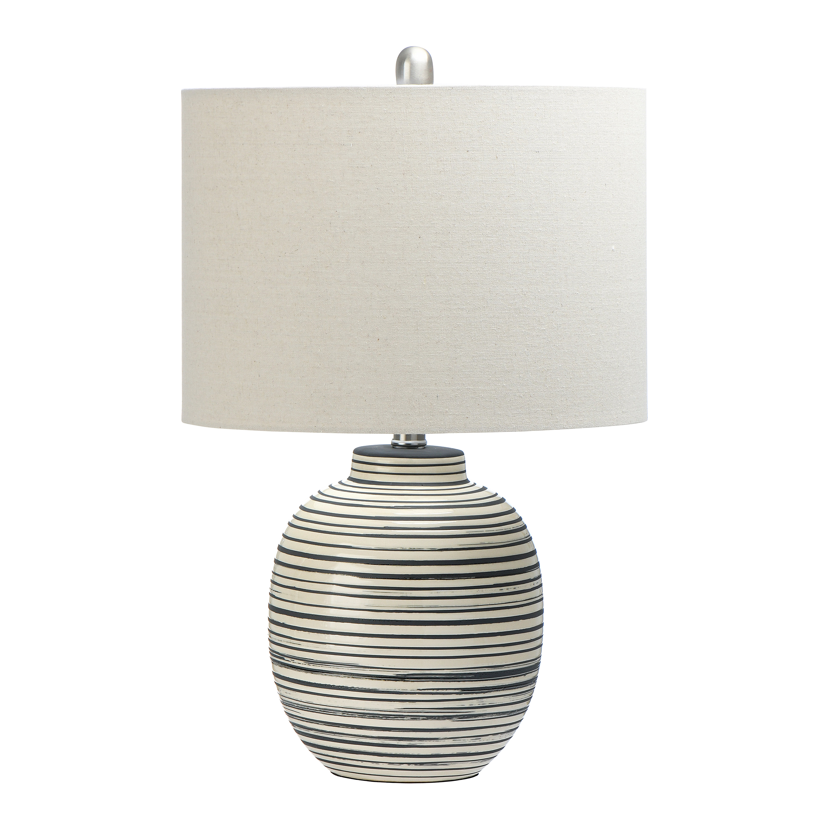 23" Ceramic Textured Striped Table Lamp - Image 0
