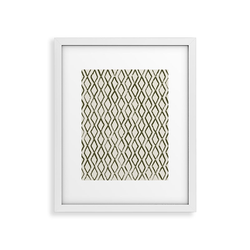 Simple Hand Drawn Pattern Vi by Alisa Galitsyna - Framed Art Print Modern White 24" x 36" - Image 0