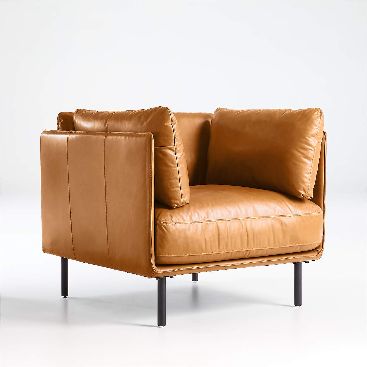 Wells Leather Chair, Benoit Stone - Image 3