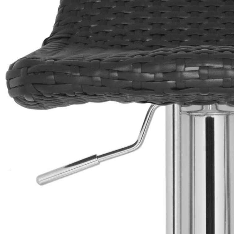 Juji Swivel Bar Stool - Black - Safavieh - Image 3