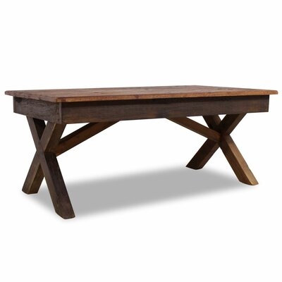 Octavius Solid Wood Cross Legs Coffee Table - Image 0