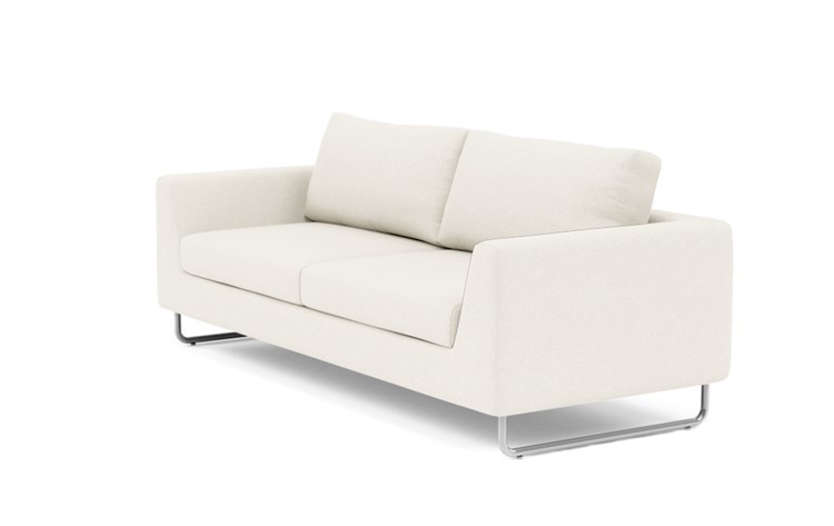 Asher Sofa with White Cirrus Fabric and Matte Indigo legs - Image 4