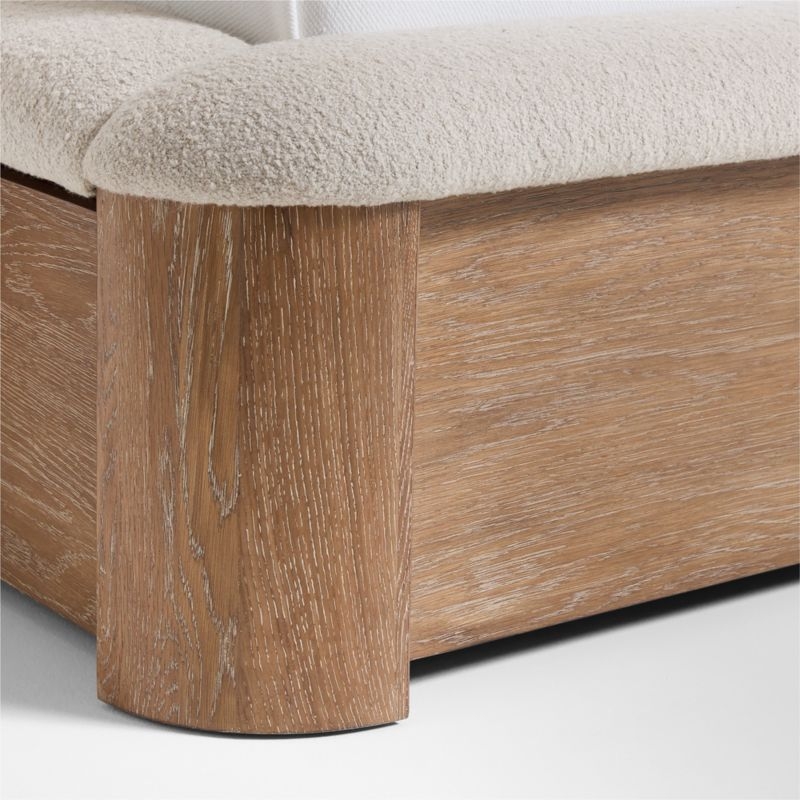 Palermo Wood & Upholstered 2-Drawer Queen Storage Bed - Image 3