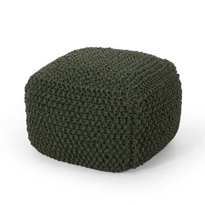 Seline Knitted 20.5" Square Pouf Ottoman - Image 0