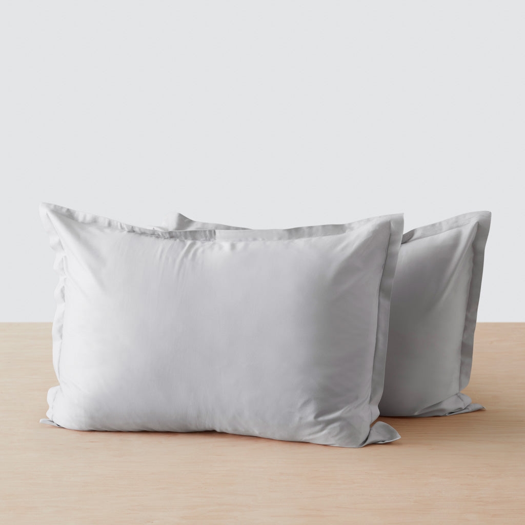 The Citizenry Organic Resort Cotton Shams | Standard | Solid Light Grey - Image 0