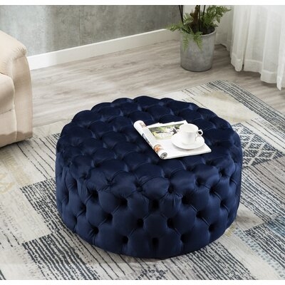 Camilla Round Tufted Cocktail Ottoman - Image 0