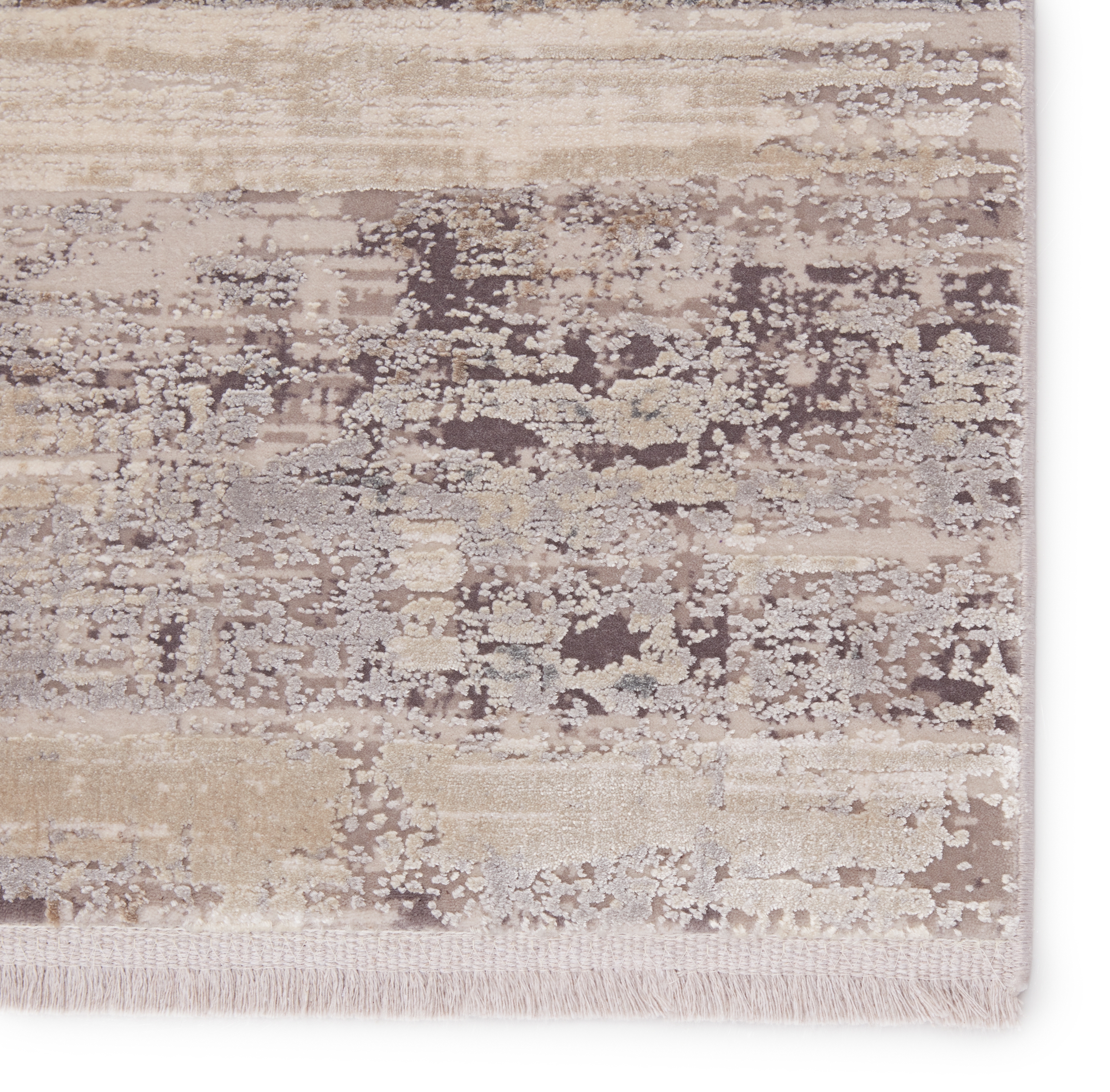 Leverett Abstract Gray/ White Area Rug (6'X9') - Image 3