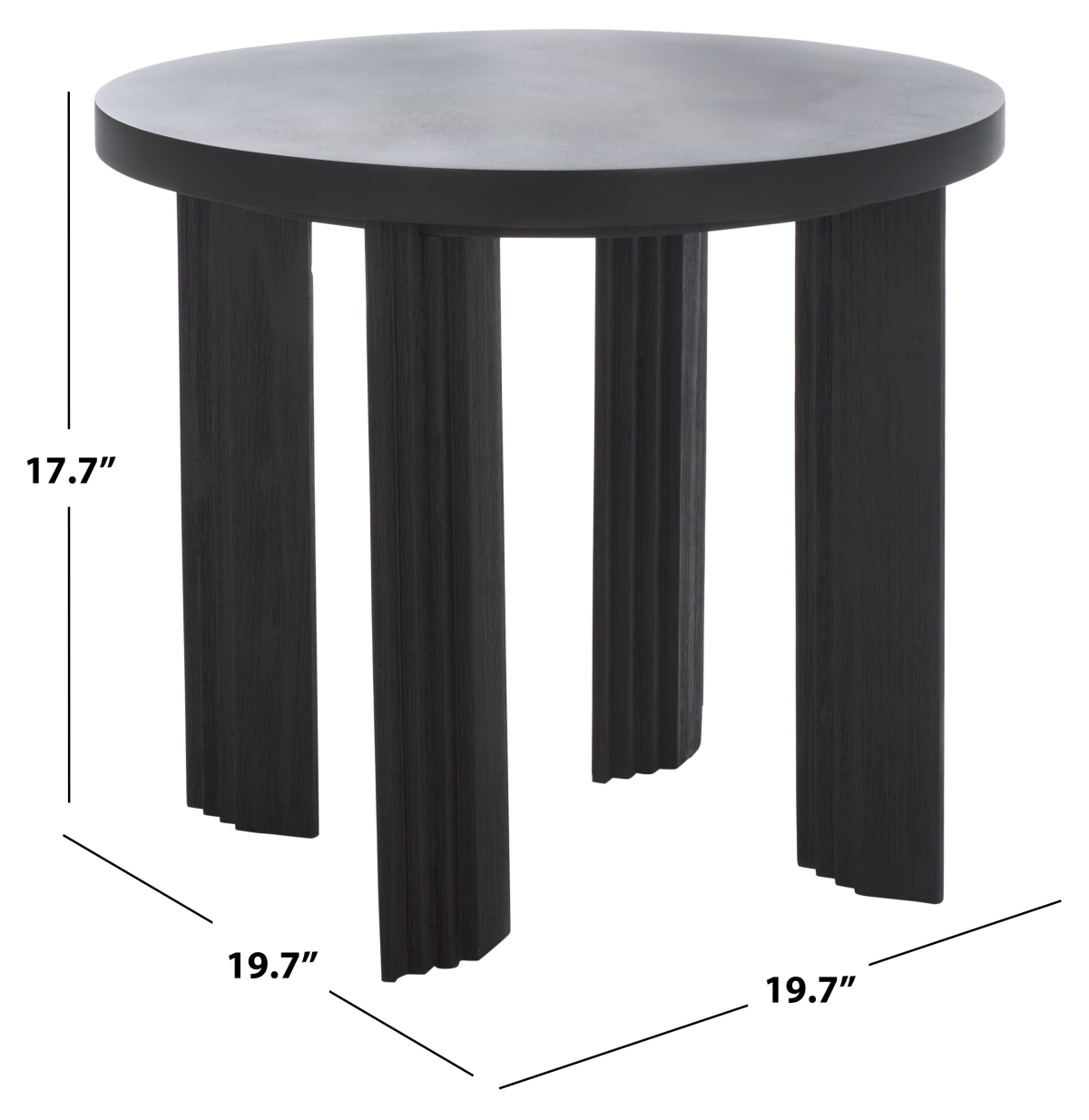 Basilio Accent Table - Black / Black - Safavieh - Image 5