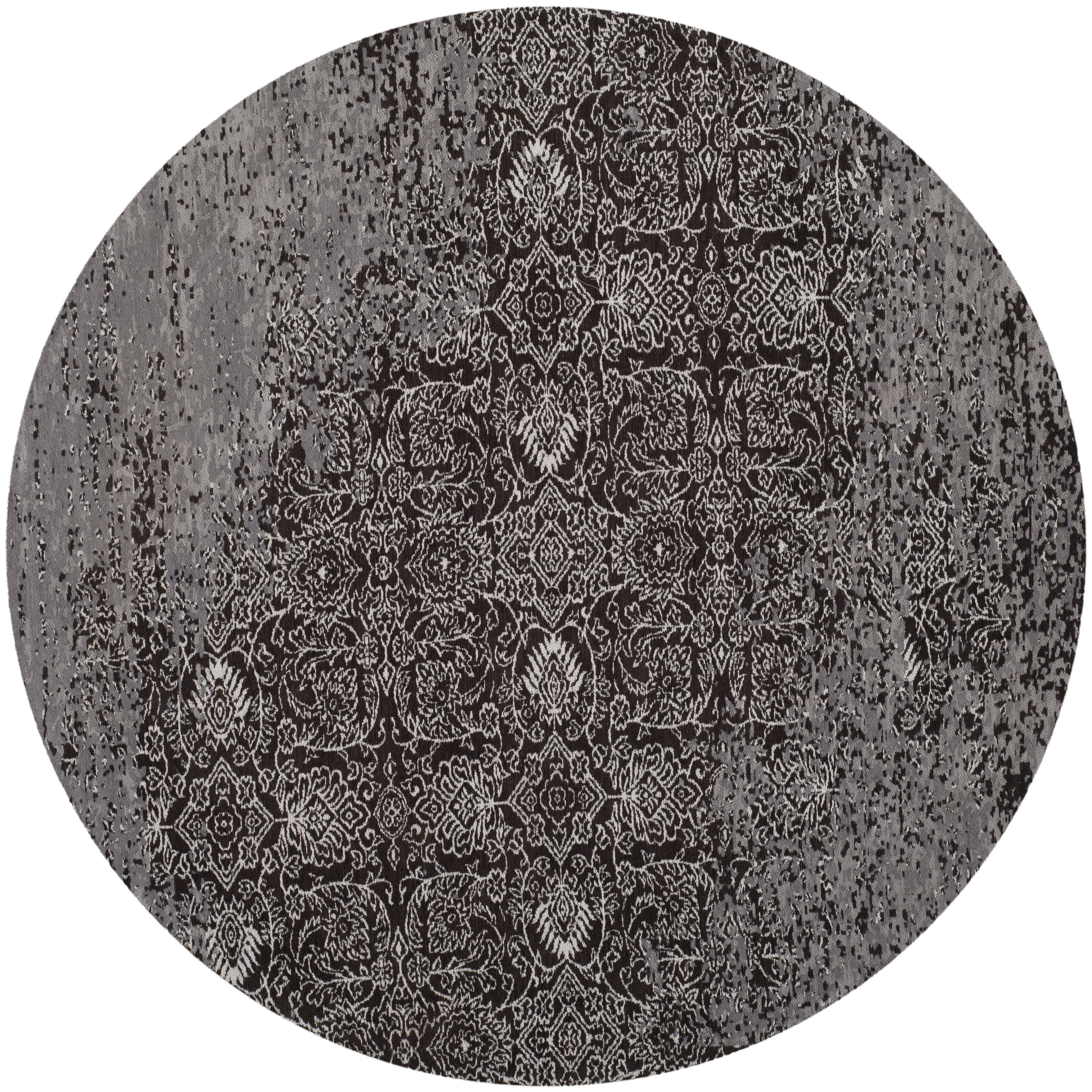 Arlo Home Woven Area Rug, CLV224B, Silver/Brown,  6' X 6' Round - Image 0
