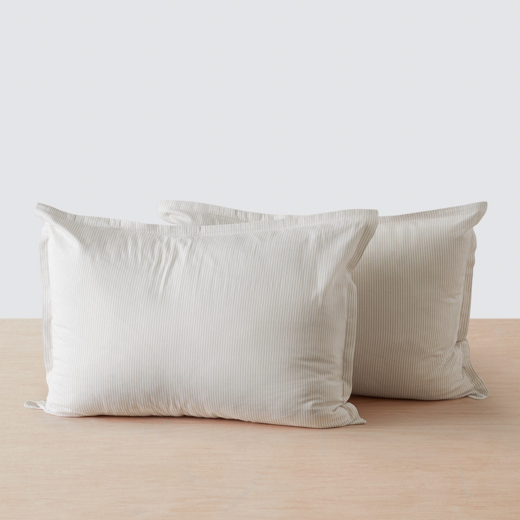 The Citizenry Organic Resort Cotton Shams | Standard | Solid Light Grey - Image 1