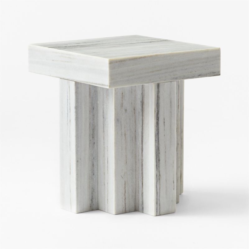 Scada 60" White Marble Console Table - Image 2