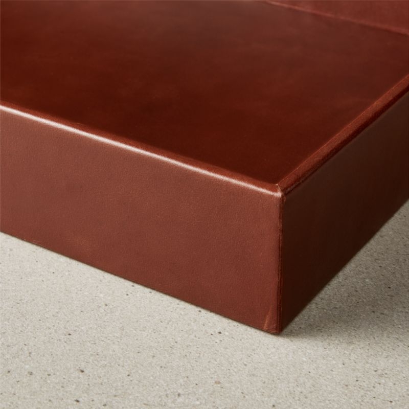 Heath Cognac Leather Tray - Image 2