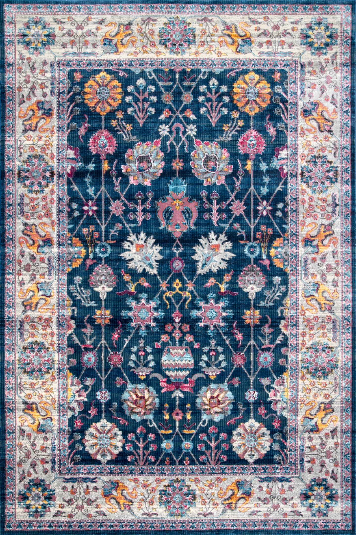 Classic Tinted Floral Area Rug - Image 1