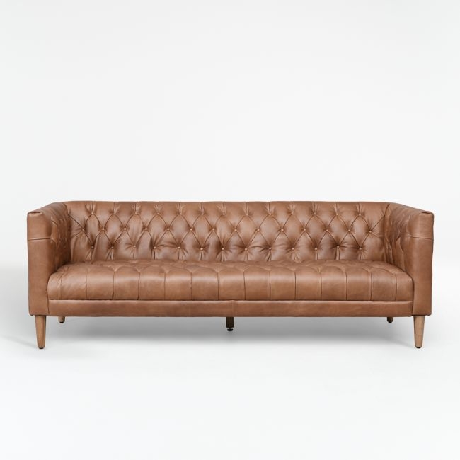 Rollins Chocolate Leather Sofa - Image 0