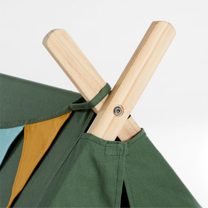 Green Collapsible Kids Canvas Play Tent - Image 2