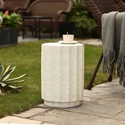 Digrazia Cement Outdoor Side Table - Image 0