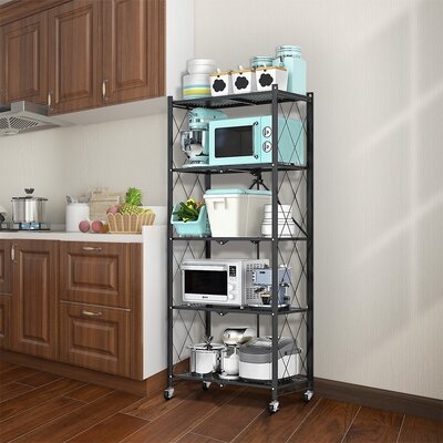 5-Shelf Foldable Storage Shelves For Home - Image 0