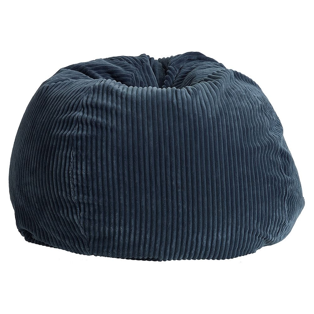 Chamois Bean Bag Chair Slipcover + Insert, Midnight/Blue, Medium - Image 0
