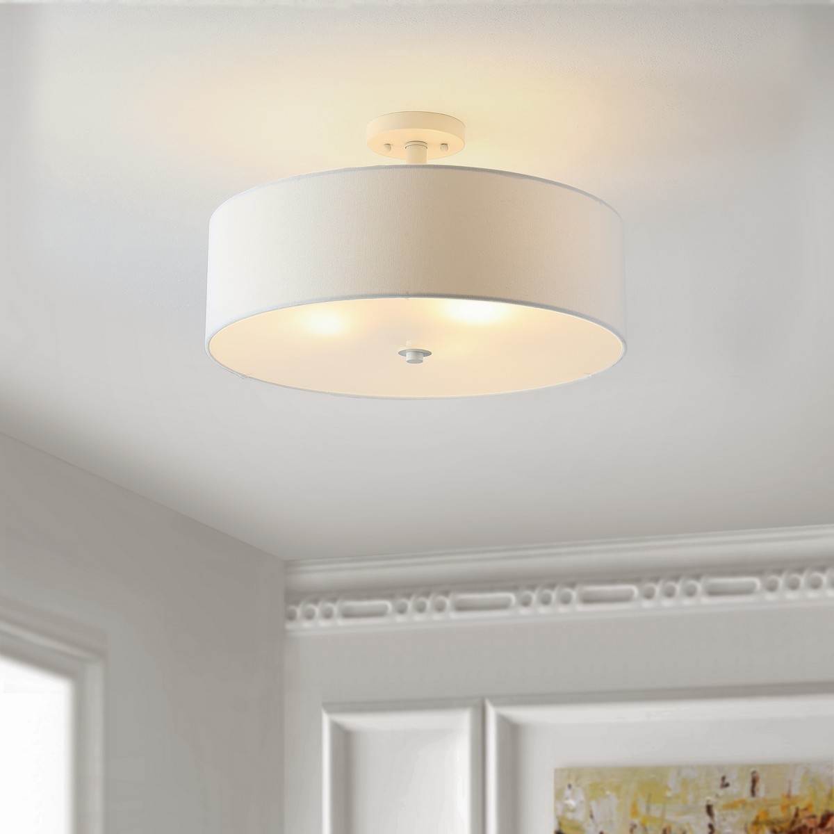 Jolana 3Lt 12.5" Flush Mount - White - Image 1