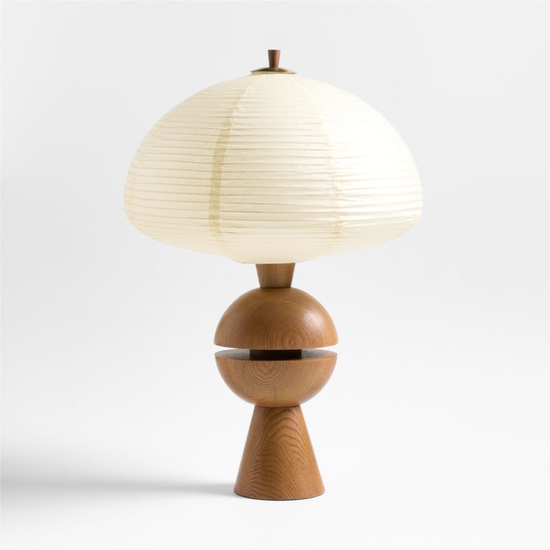 Ryokan Wood Table Lamp with Paper Shade 28" - Image 3