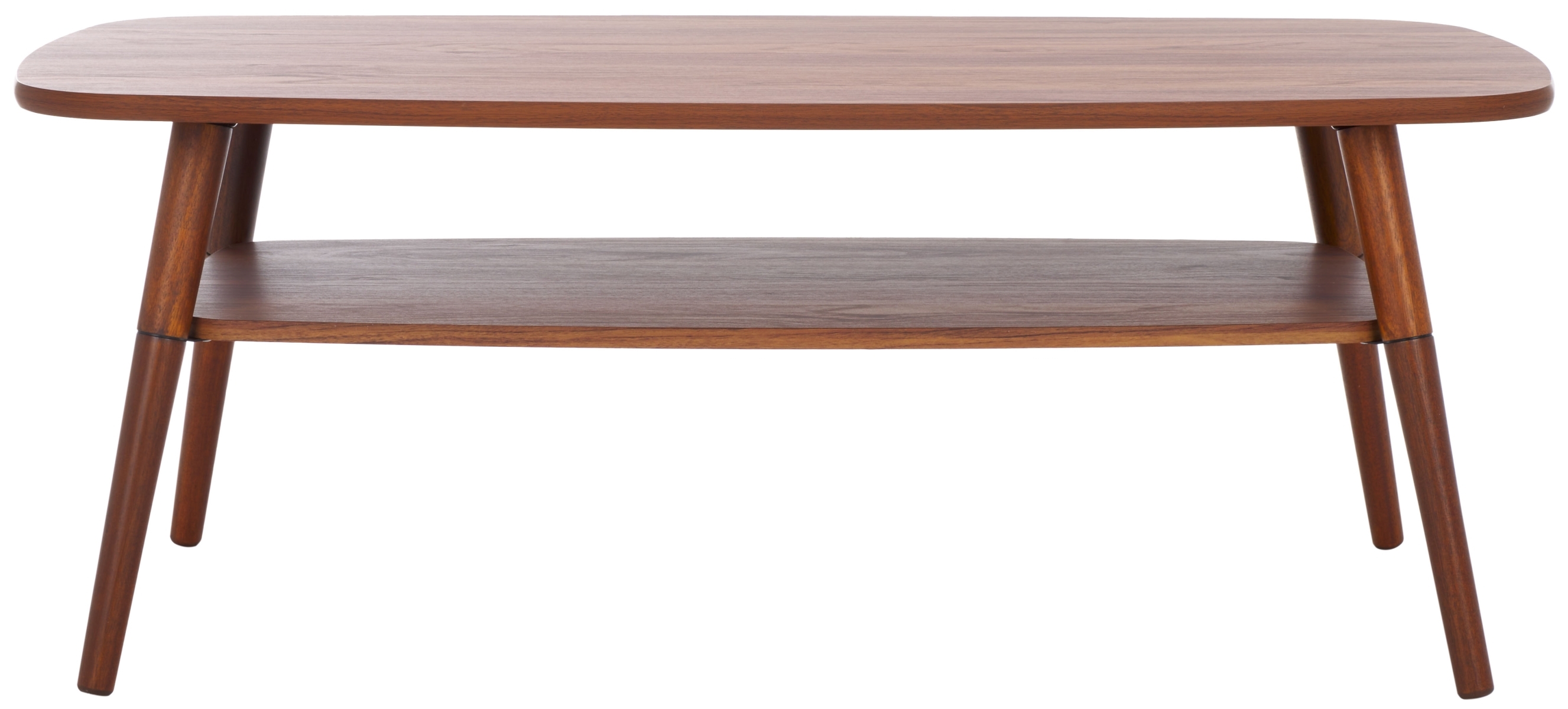 Karou 2 Tier Coffee Table - Walnut - Safavieh - Image 0
