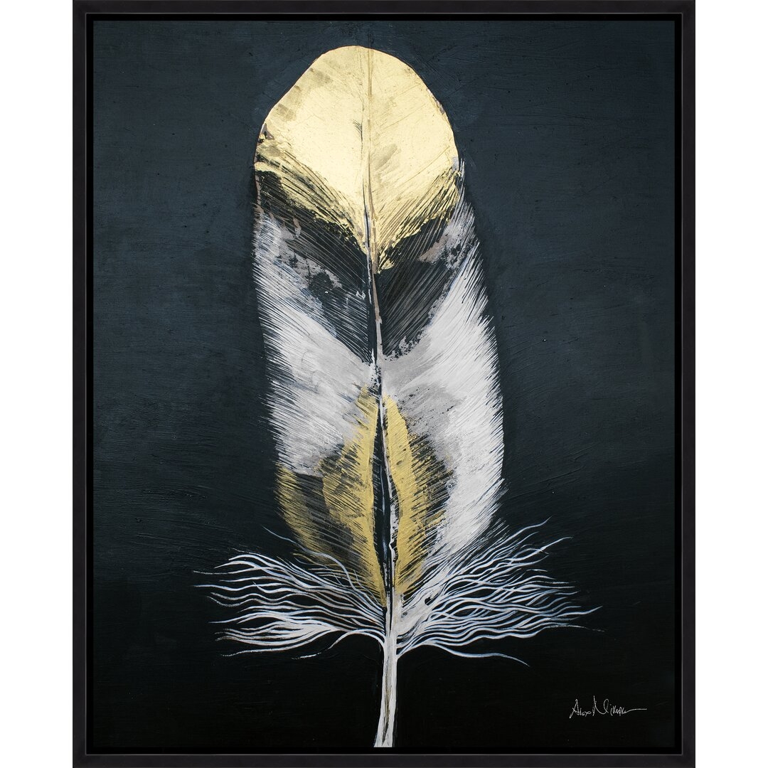 Chelsea Art Studio Feather I by Alexander NikAnpour - Floater Frame Painting on Canvas - Image 0
