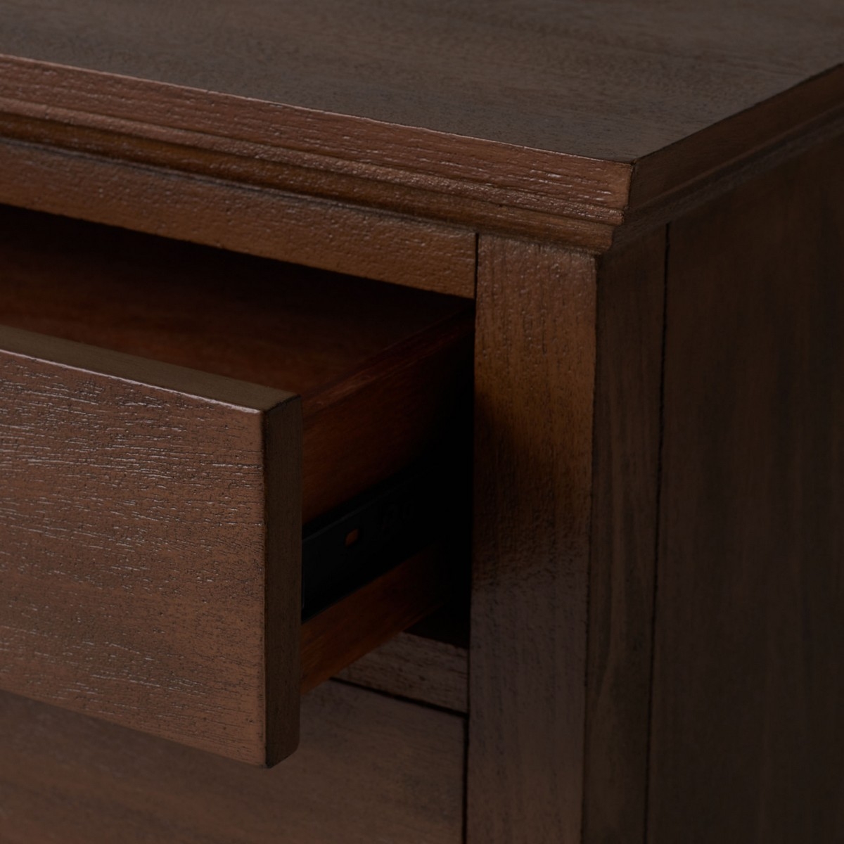 Lisabet 3 Drawer Wood Nightstand - Brown - Image 2
