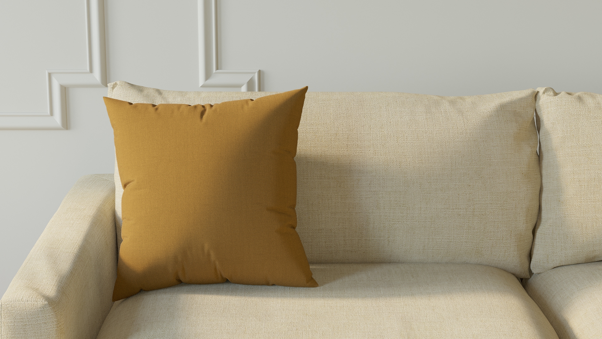 Throw Pillow 18", French Yellow Everyday Linen, 18" x 18" - Image 2
