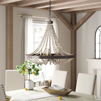 Ladonna 5-Light Crystal Empire Chandelier with Beaded Accents - Image 0