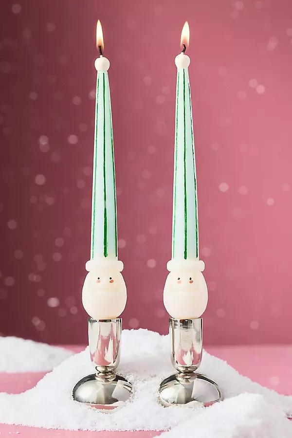 Santa Taper Candles, Set of 2 - Image 0