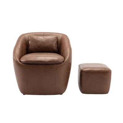 Raguel Barrel Chair and Ottoman - Image 0