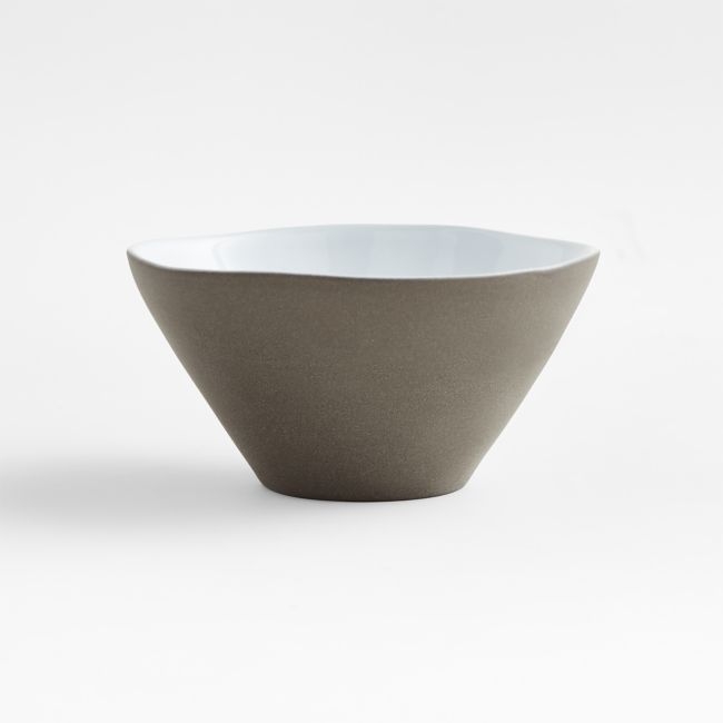 Marin White Recycled Stoneware Cereal Bowl - Image 0