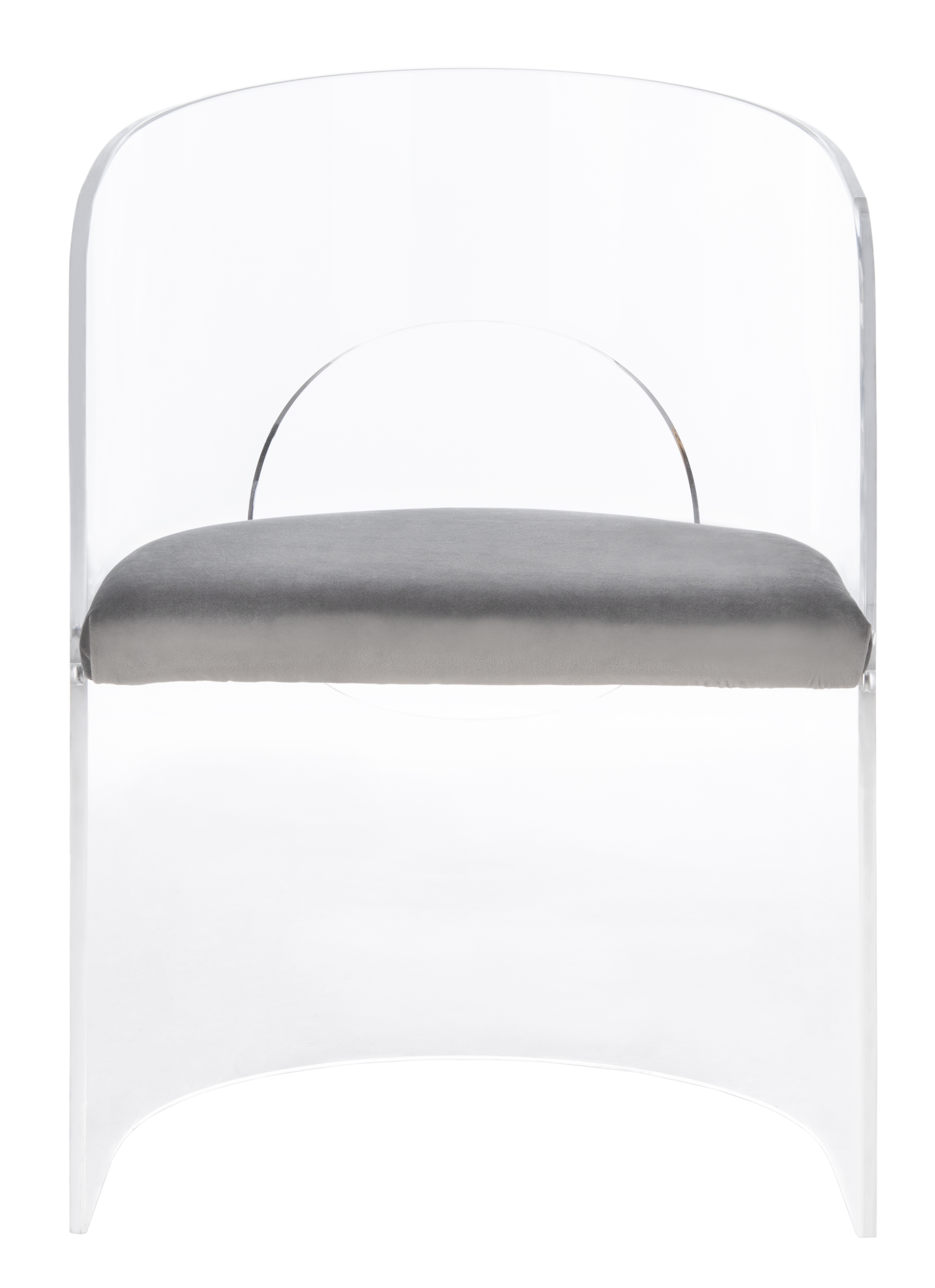 Estelle Acrylic Accent Chair - Clear/Grey - Arlo Home - Image 0