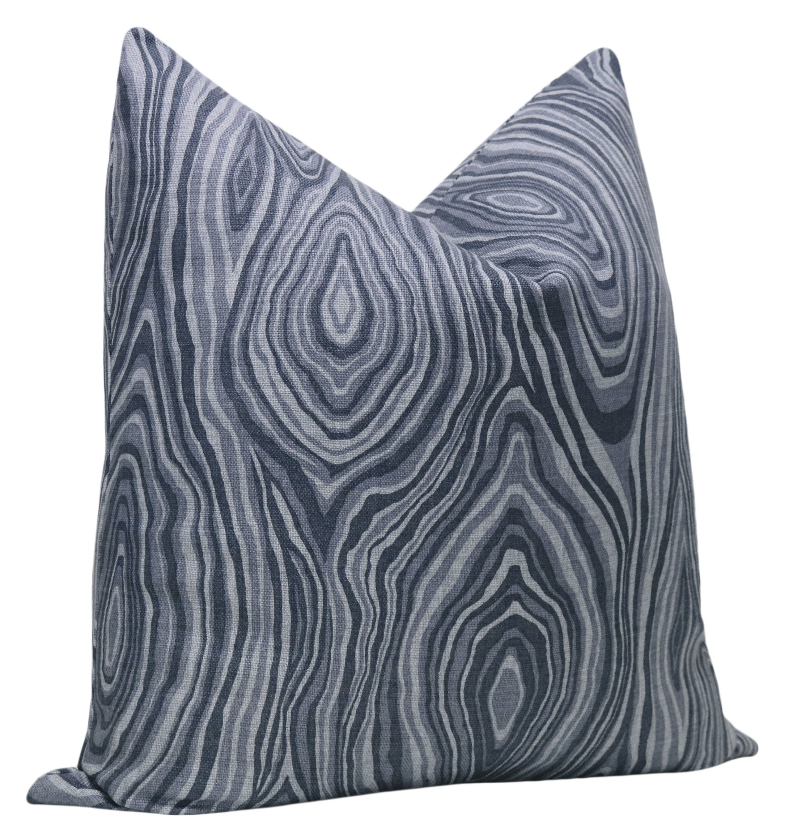 AGATE LINEN PRINT // PRUSSIAN BLUE - 14" X 36" - Image 1