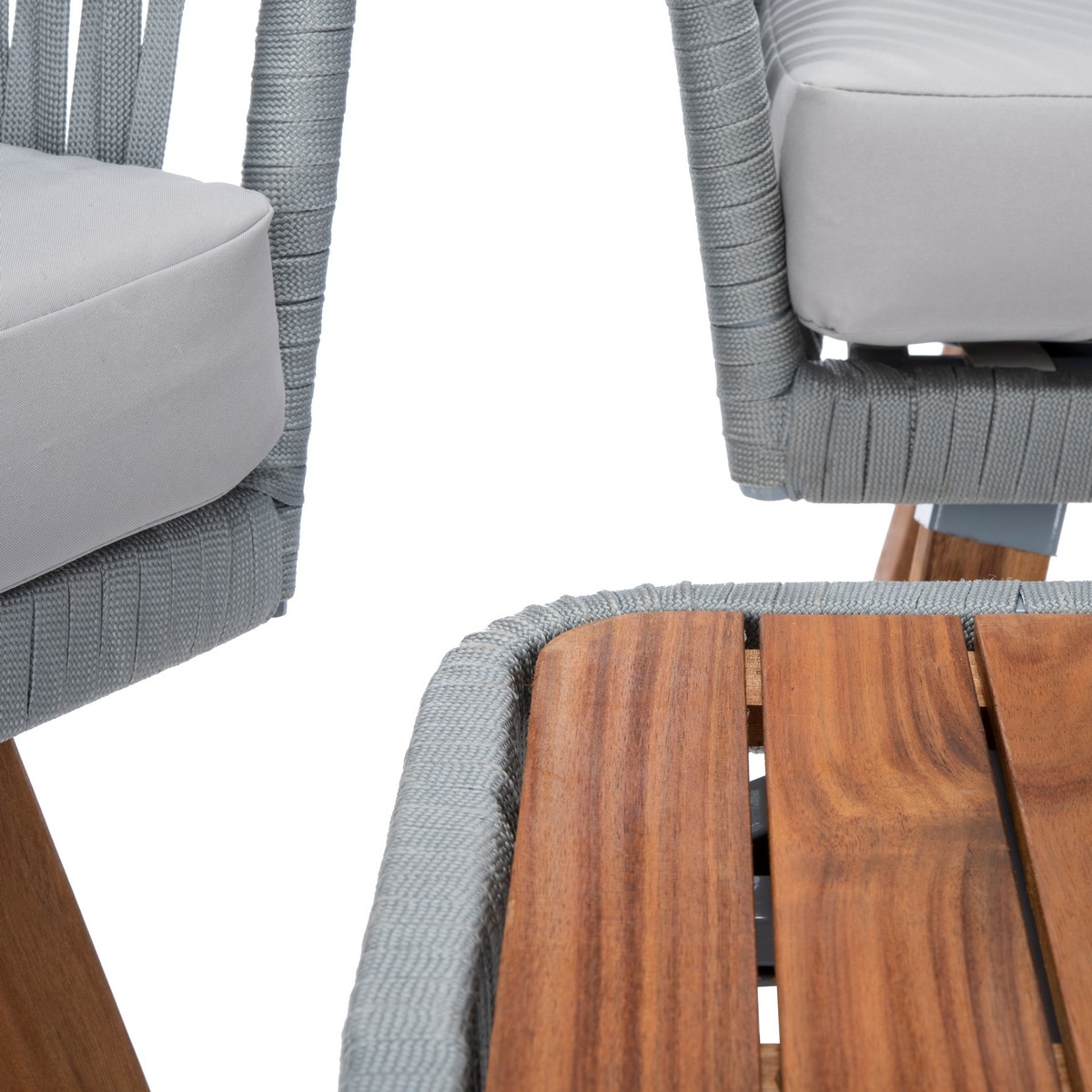 Ransin 4 Pc Living Set - Grey/Grey - Safavieh - Image 2