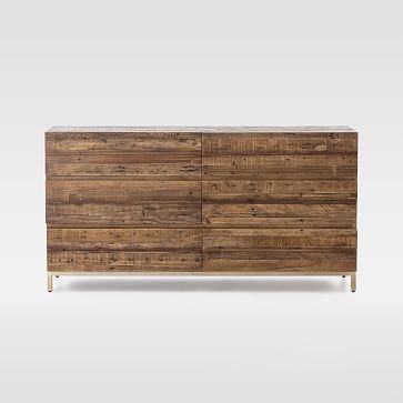 Reclaimed Wood + Iron Base 6-Drawer Dresser - Image 3