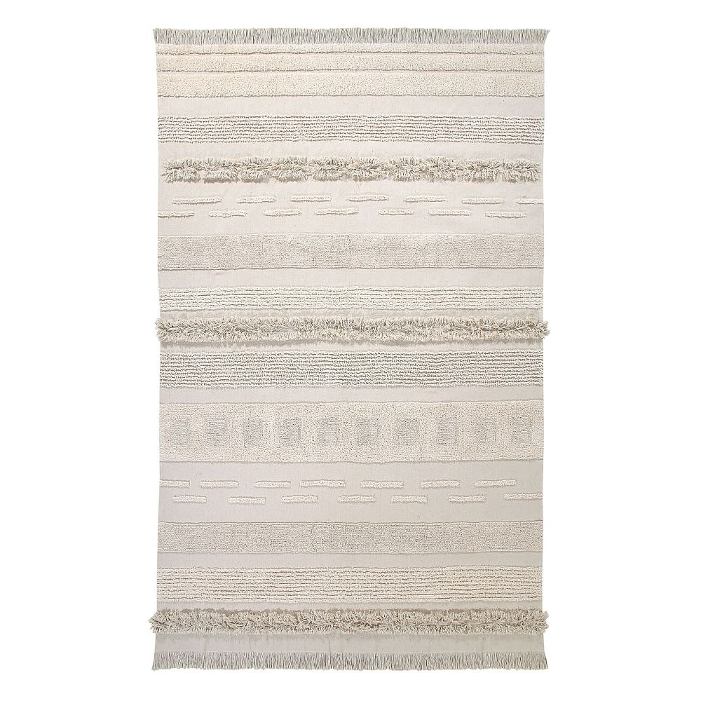 Airy Cotton Tufted Washable Rug, 5x8 , Natural - Image 0