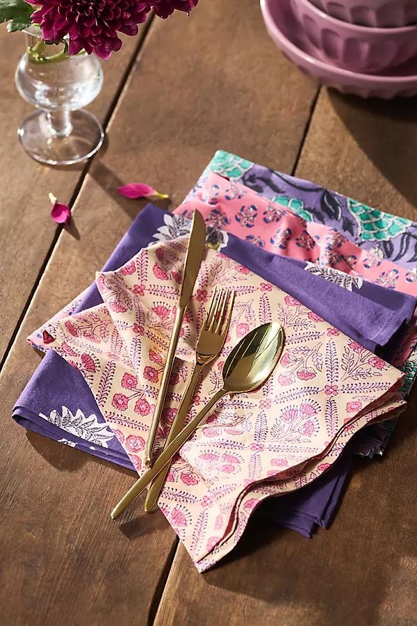 Kiara Mixed Cotton Napkins, Set of 4 - Image 0