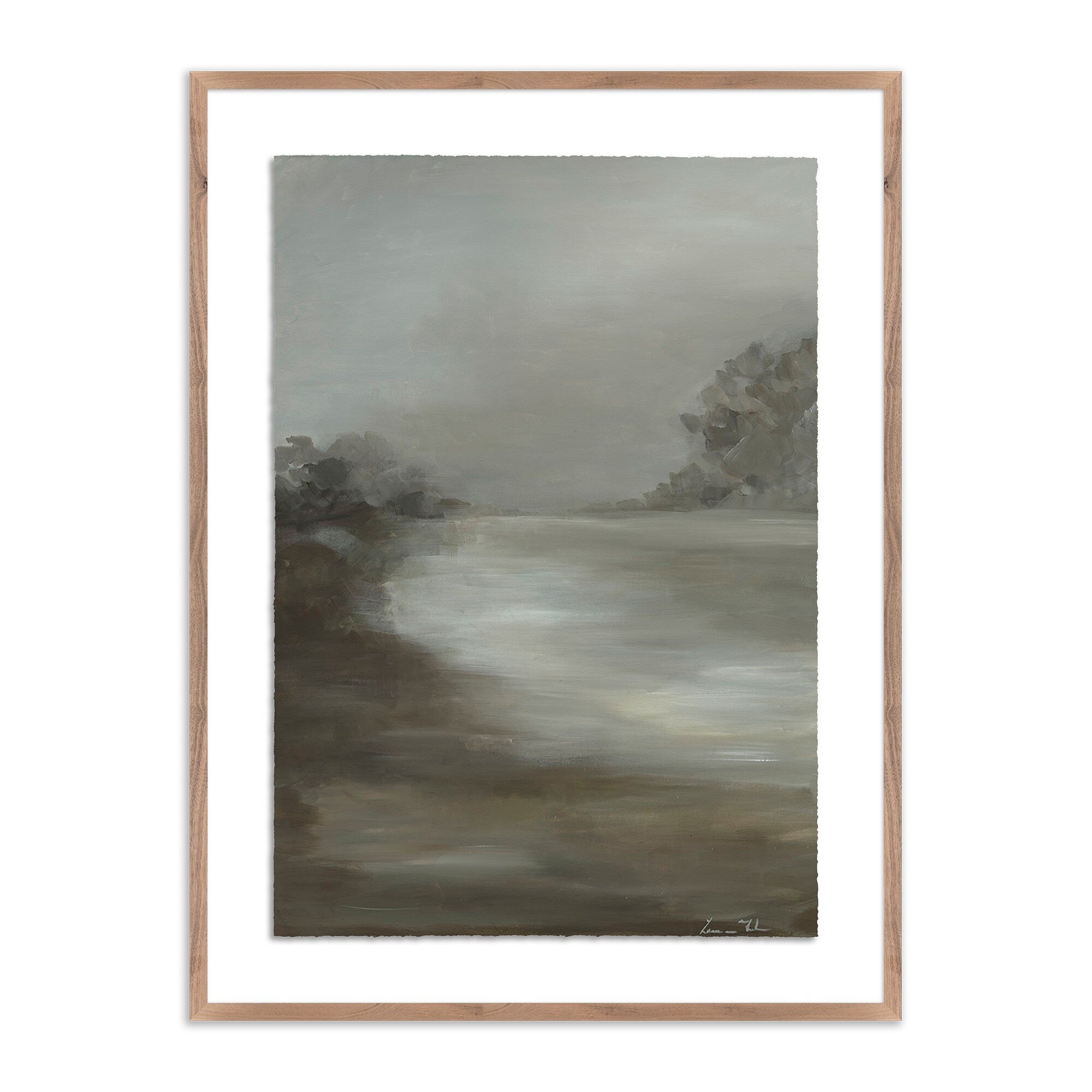 Morning II by Lauren Fuhr	 - Rustic 1.5 Walnut - Image 0
