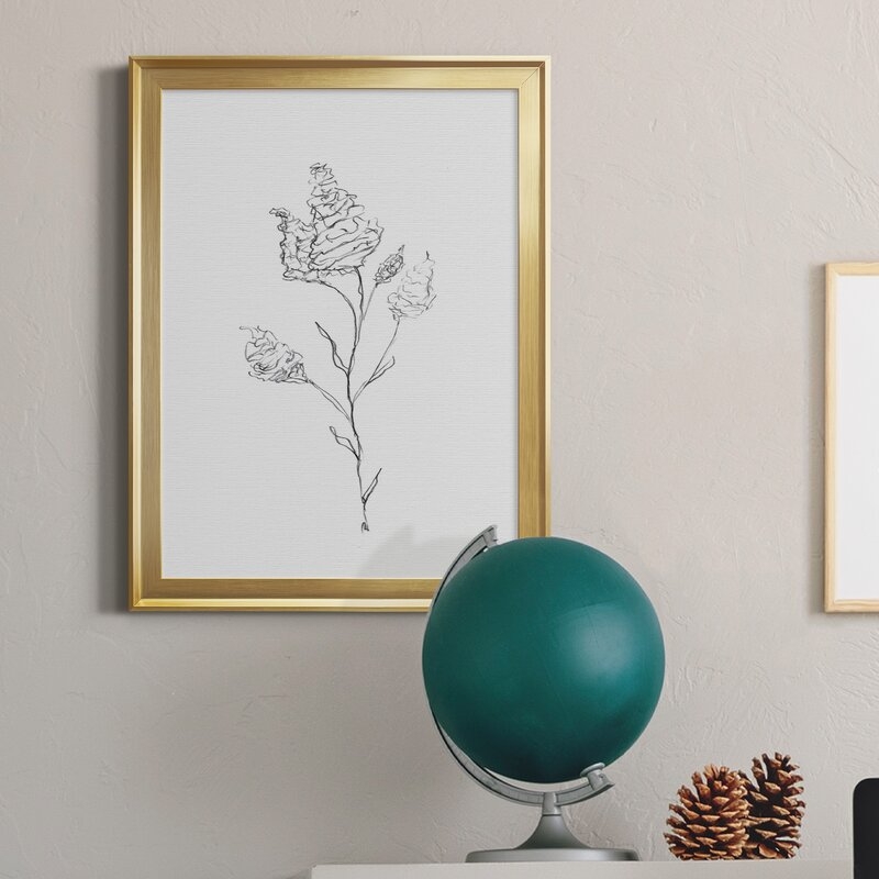 Floral Sketch I - Picture Frame Print on Canvas - Image 2