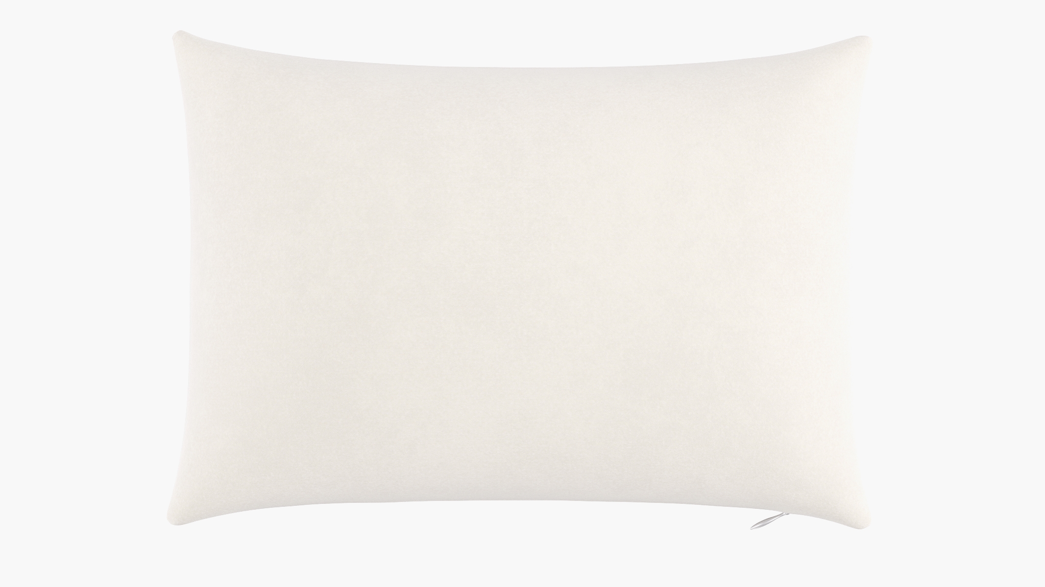 Throw Pillow 14" x 20", White Classic Velvet, 14" x 20" - Image 0