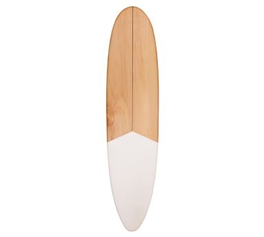 Longboard Surfboard Matte White Wall Art, 6' - Image 2